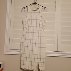 White & Black Striped Dress